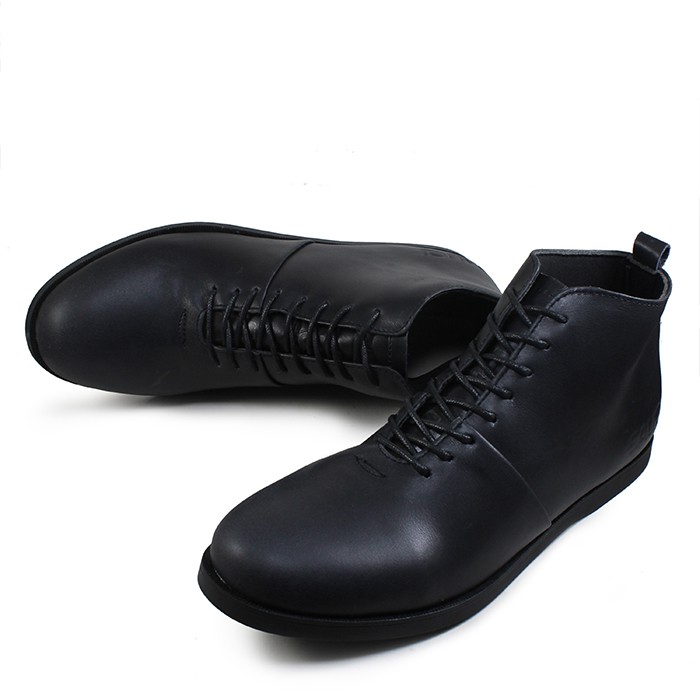 BIG SALE BRANDED !! Sepatu Pria Boots Sauqi Signore Black kulit asli