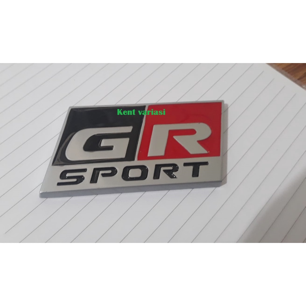 Emblem GR Sport Bahan Plat Stainless 7x3.5 cm Mobil Universal