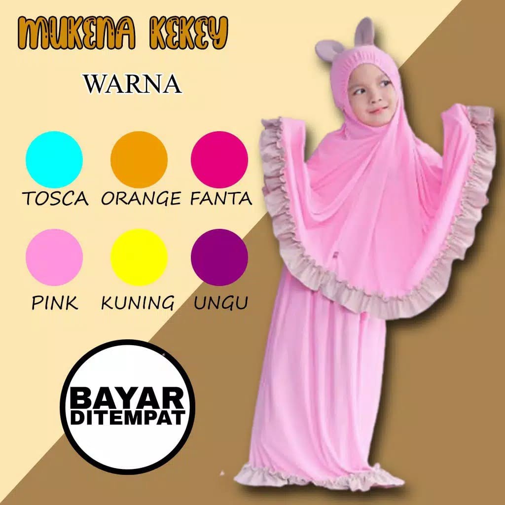 mukena anak/ allsize 2-5 tahun / MUKENA MOTIP RABBIT