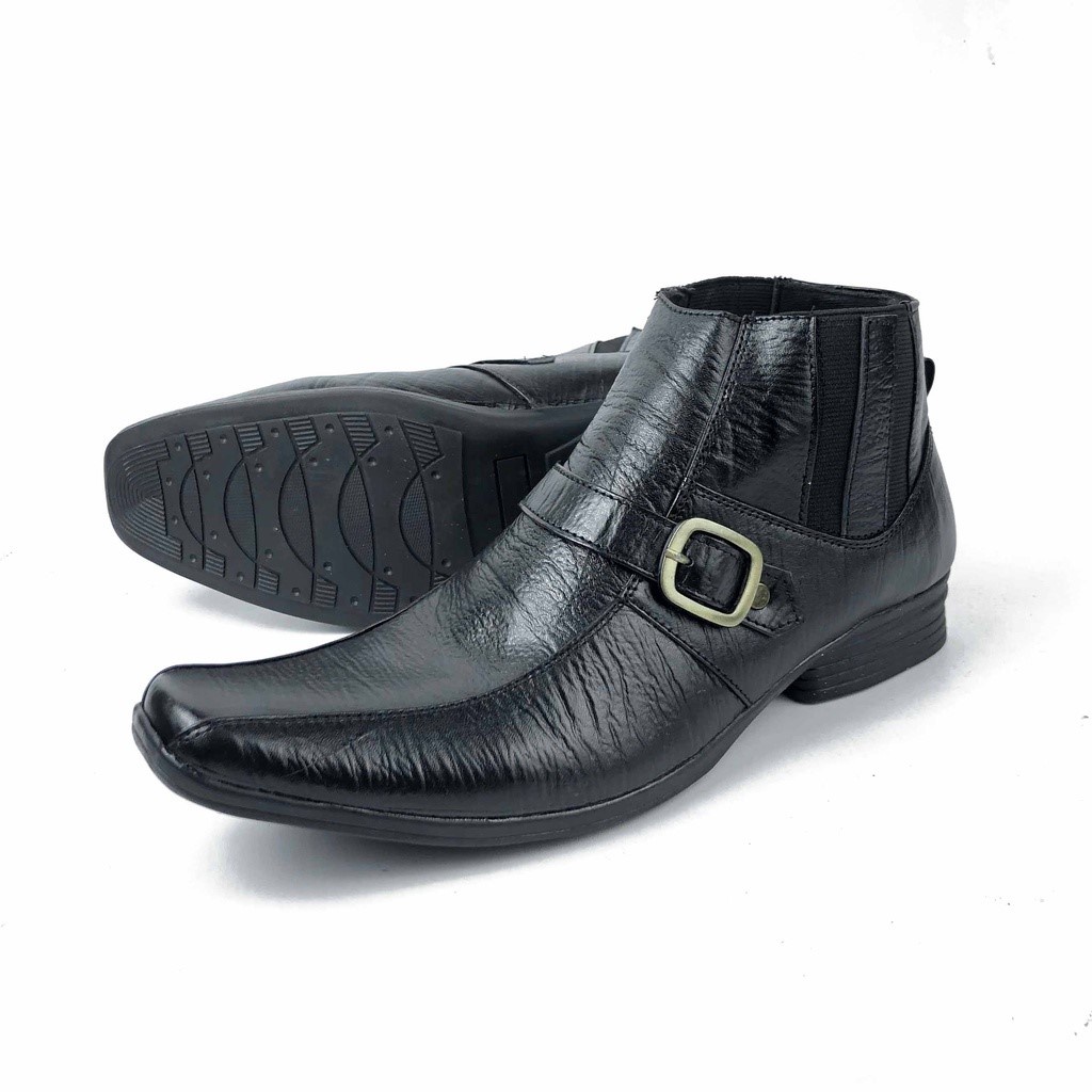Sepatu Pantofel Pria Kulit Asli - Sepatu Pantofel Boots E 07 HT
