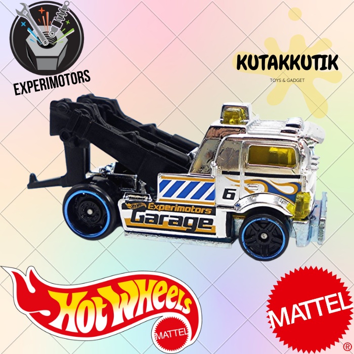 Hot Wheels Towing Truck Truk Derek Heavy Hitcher Chrome Experimotors