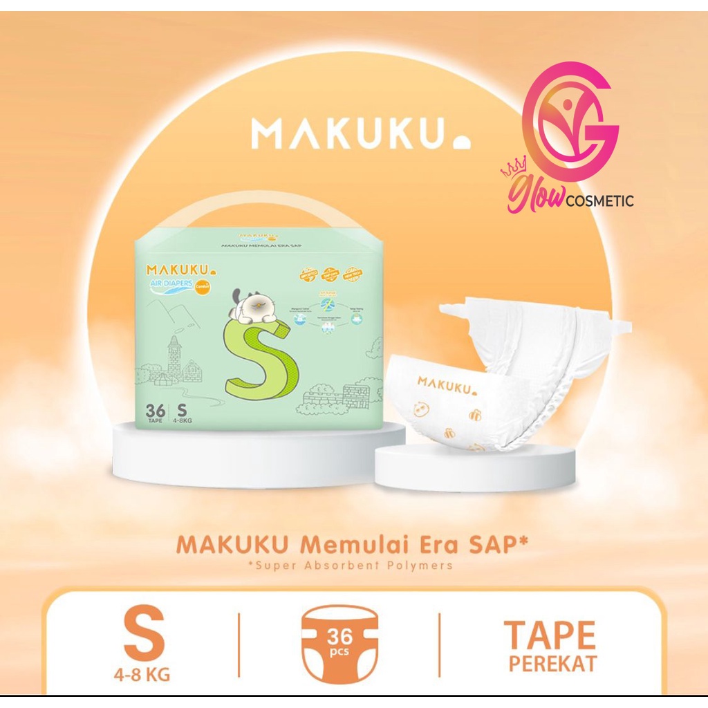 MAKUKU AIR DIAPERS COMFERT PANTS TAPE (S/36)