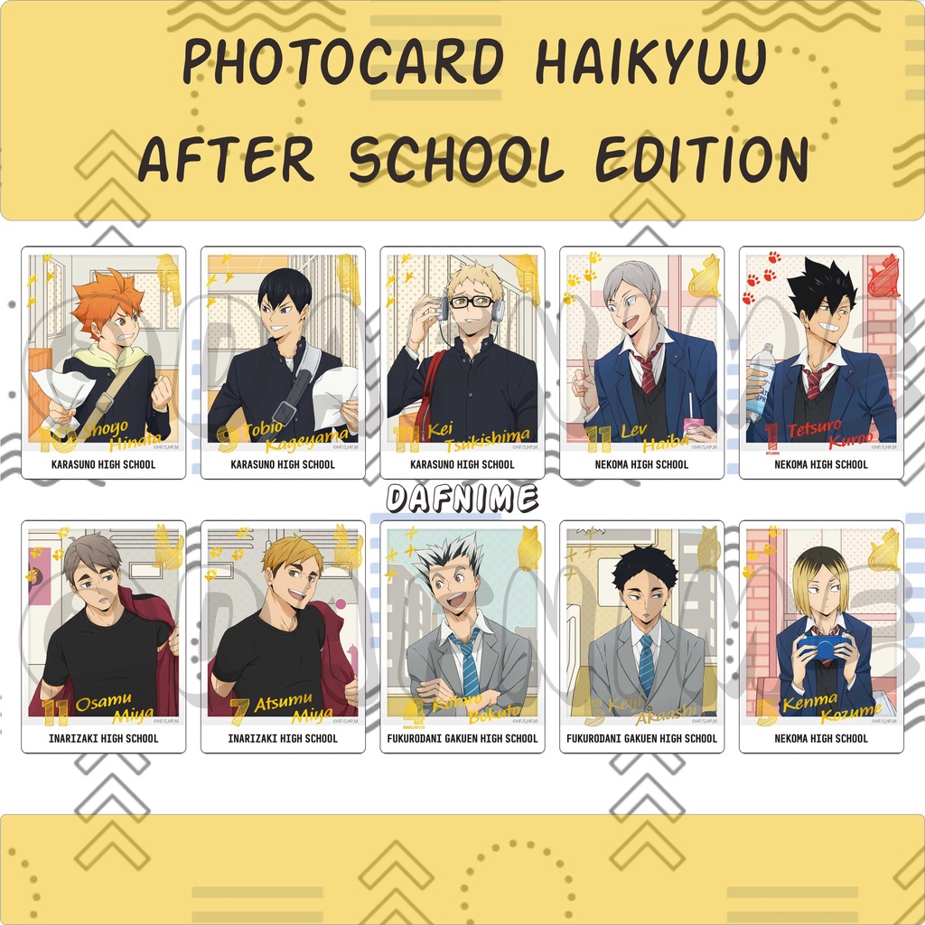 HAIKYUU AFTER SCHOOL EDITION PHOTOCARD ANIME