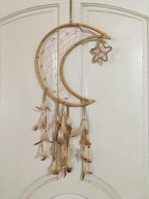 🌵dream Catcher Rattan Crescent Moon