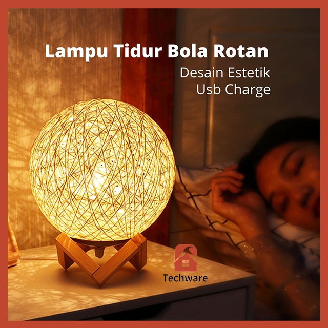 Lampu Tidur Aesthetic Hias Kamar Estetik Led Usb Charge