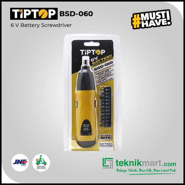 Tip Top Bsd-060 6V Cordless Screwdriver / Obeng Baterai