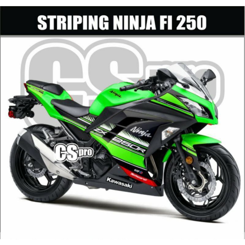 STRIPING KAWASAKI NINJA FI 250 LIS STICKER DECAL VARIASI NINJA 250 FI KAWASAKI NINJA INJEKSI 250 NIN