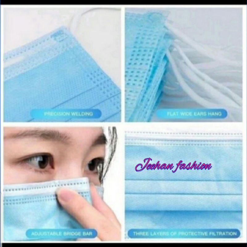 Masker Disposable 3-Layer Mask Earloop isi 50pcs