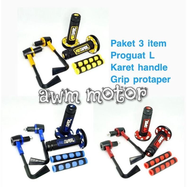 Handgip Protaper + Proguard L + Karet Handle Jari Universal Untuk Semua Motor