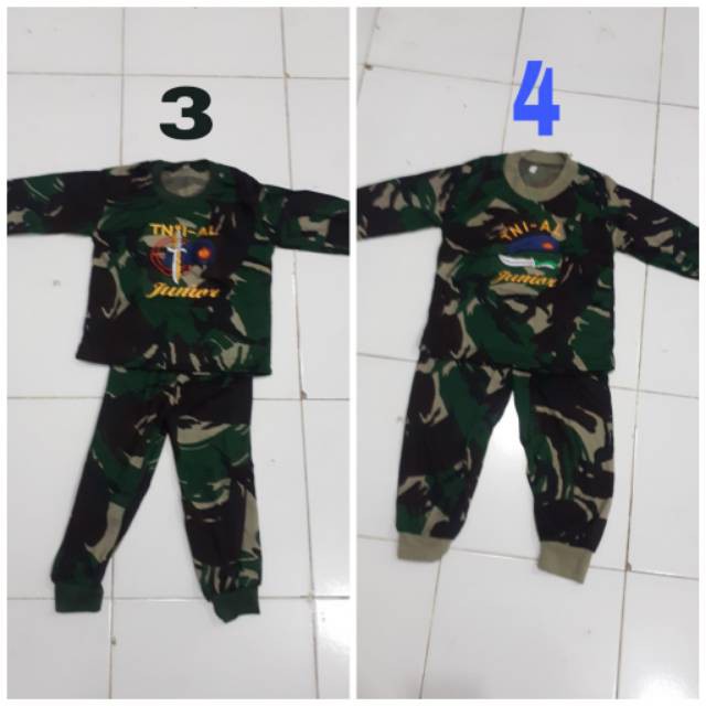 ARMOURMILITARY  KAOS DORENG/LORENG ANAK SETELAN LENGAN PANJANG