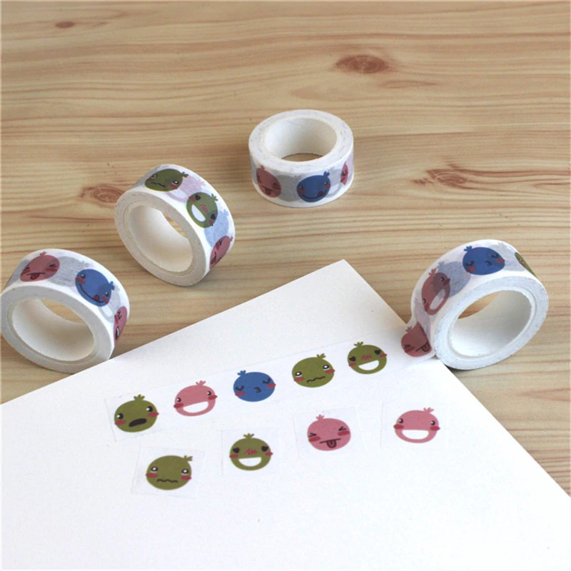 

INDORETAIL | 2 Cm * 10 M Kawaii Wajah Senyum Dekoratif Washi Tape Diy Scrapbooking Masking Tape