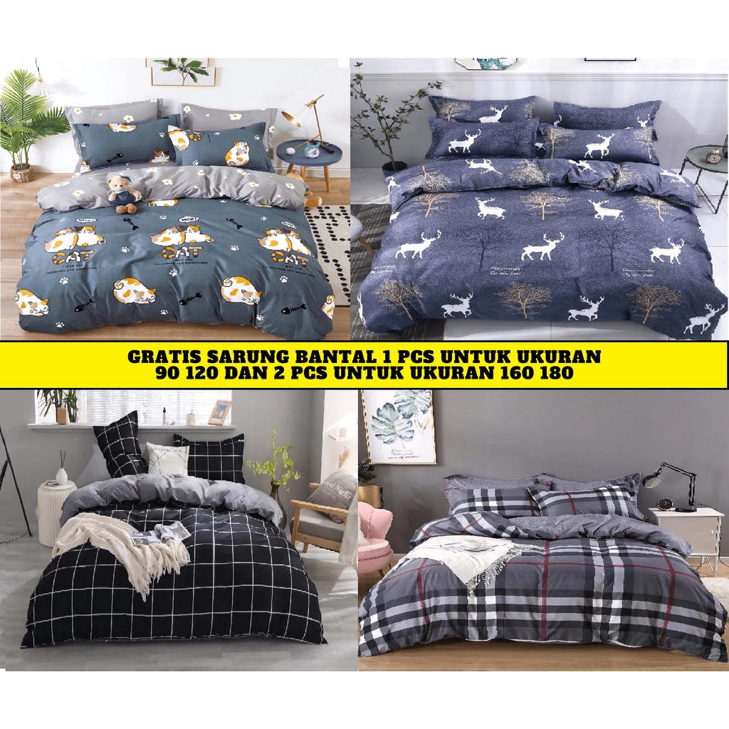 SB88B Sprei Bedcover Menarik Seprei Kasur Seprai Murah Sprei Aesthetic Sprei Ukuran 90x200 120x200 160x200 180x200