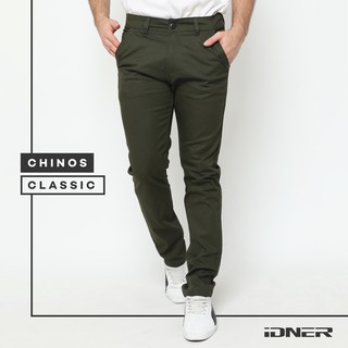  Celana  Chinos  Classic Stretch Premium Green Army Shopee 