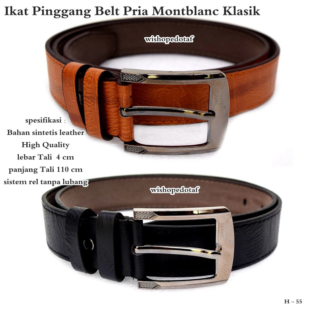 Ikat pinggang belt pria montblanc klassic