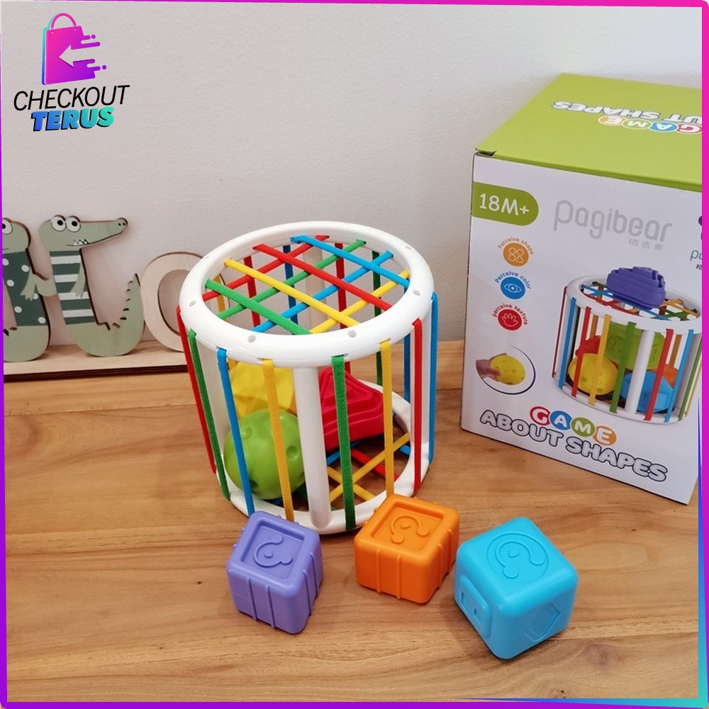 CT M196 Mainan Rainbow Puzzle Kerincingan Bayi Game Montessori Mainan Edukasi Anak Sorting Puzzle Baby Toys