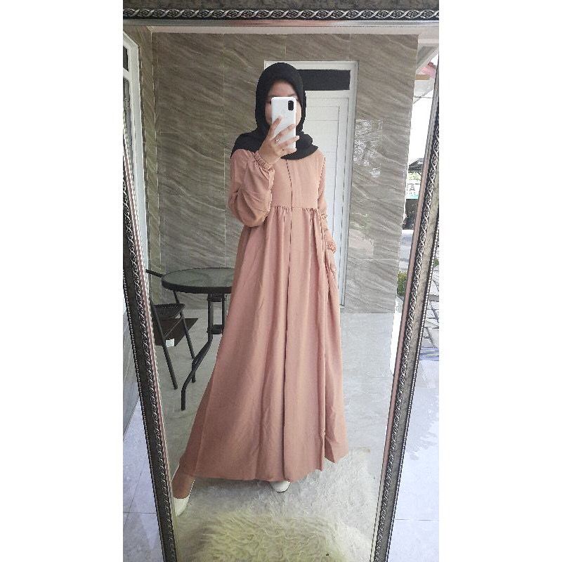 Nadeea Dress Gamis Wanita Terbaru 2021 / Homey Dress Polos Bahan Katun Rayon Busui Friendly