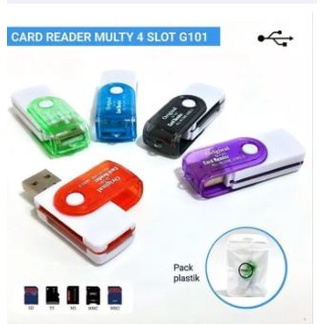 (ZB CARD READER)- USB CARD READER 4IN1 - CARD READER MULTI ALL IN 1 SLOT - PORT HUB KARTU MEMORY