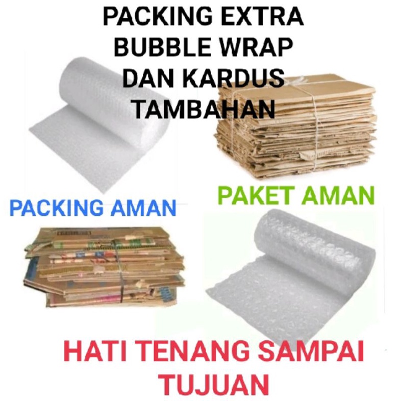 

Tambahan Bubble wrap dan Kardus,Paket akan lebih aman