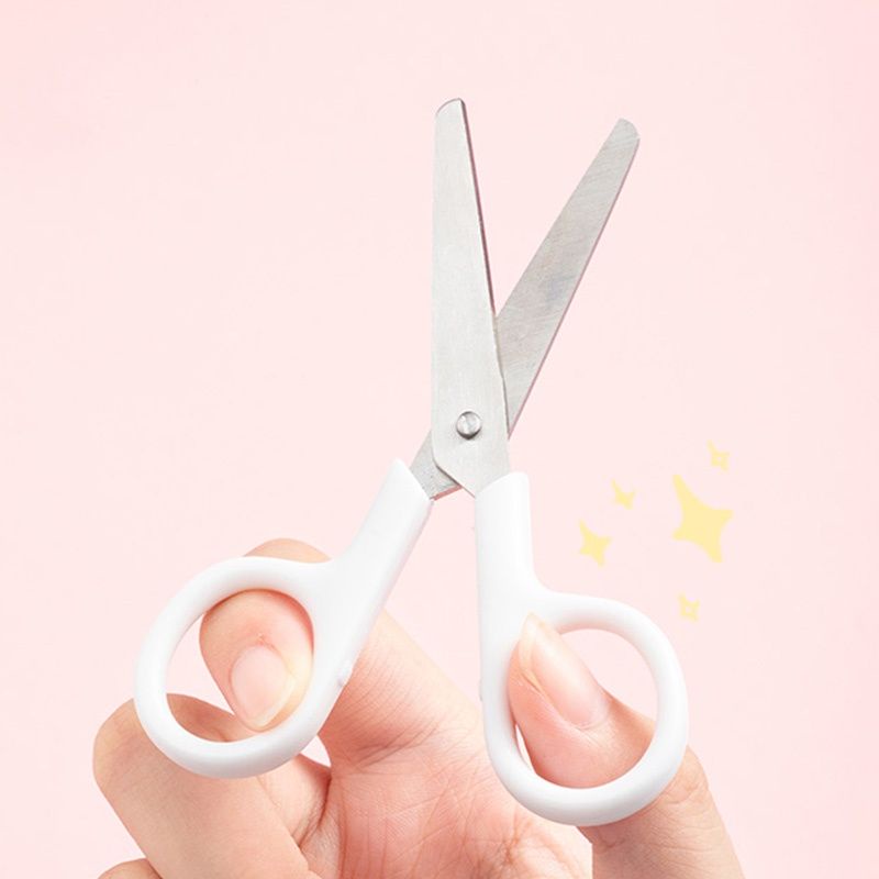 

Gunting Putih Aesthetic White Scissors Mini Guting Lucu dengan Penutup