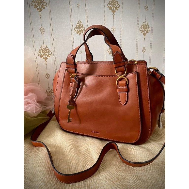 Tas FossilOriginal Brooke Satchel Brown New Original