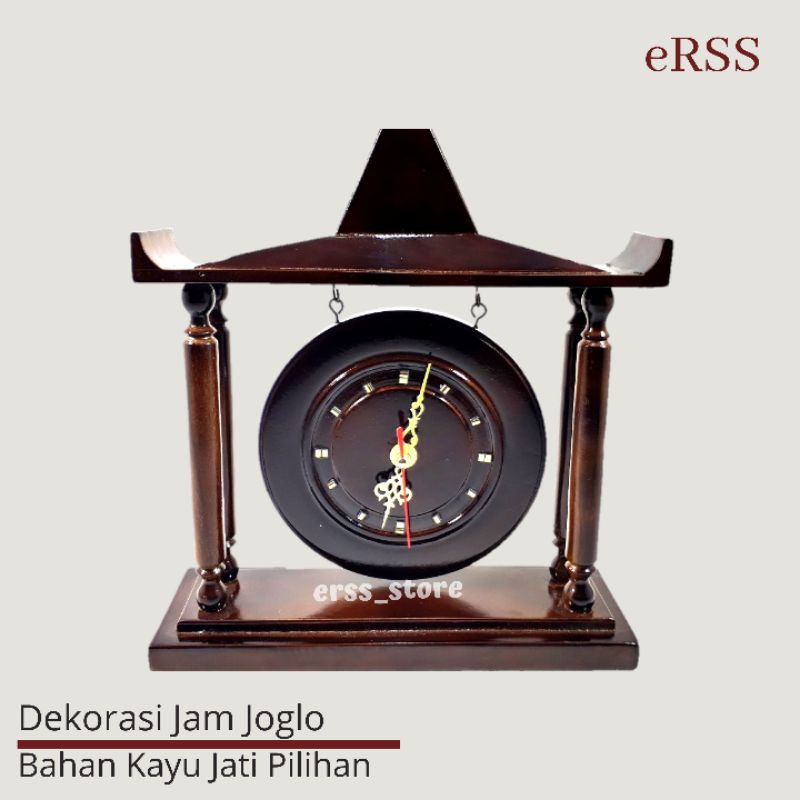 JAM BENTUK RUMAH JOGLO BAHAN KAYU JATI