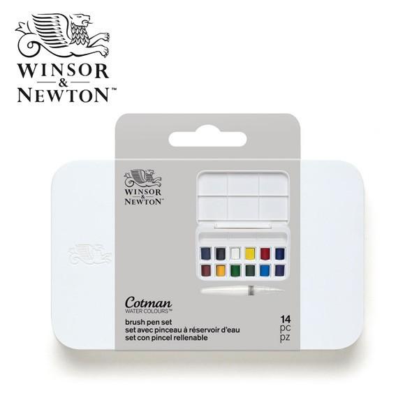 

READY! WINSOR & NEWTON COTMAN WATERCOLOURS BRUSH PEN SET ALAT LUKIS MURAH AL6