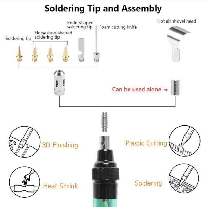 【Ready】Solder gas Kepala Gas Blow Torch Butane Flame Gun Dengan 4 In 1 Dengan Mini Tanpa Listrik Tanpa Kabel Portabel Praktis Alat Las Mini Welding