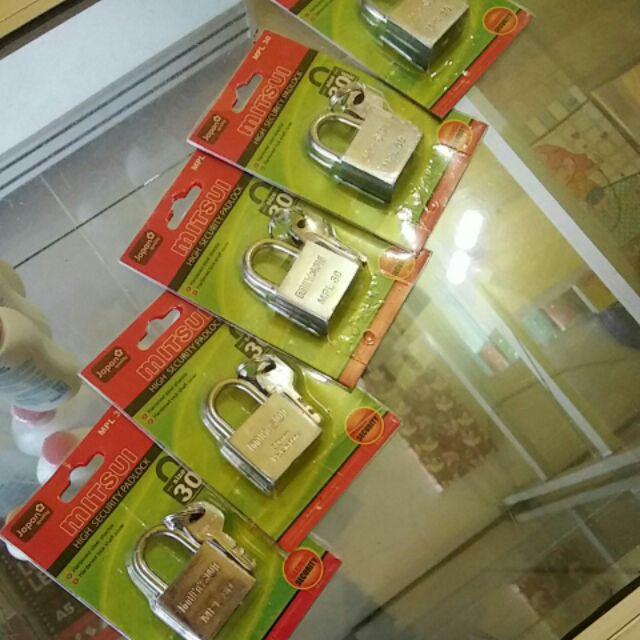 Gembok 30mm Leher Pendek Stainless
