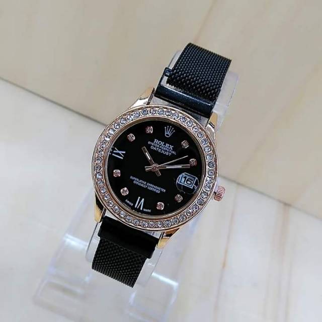 Jam Tangan Rolex Magnet Warna Rantai Stainless Steel