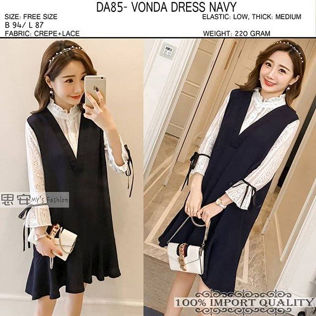 DA85 VONDA DRESS NAVY