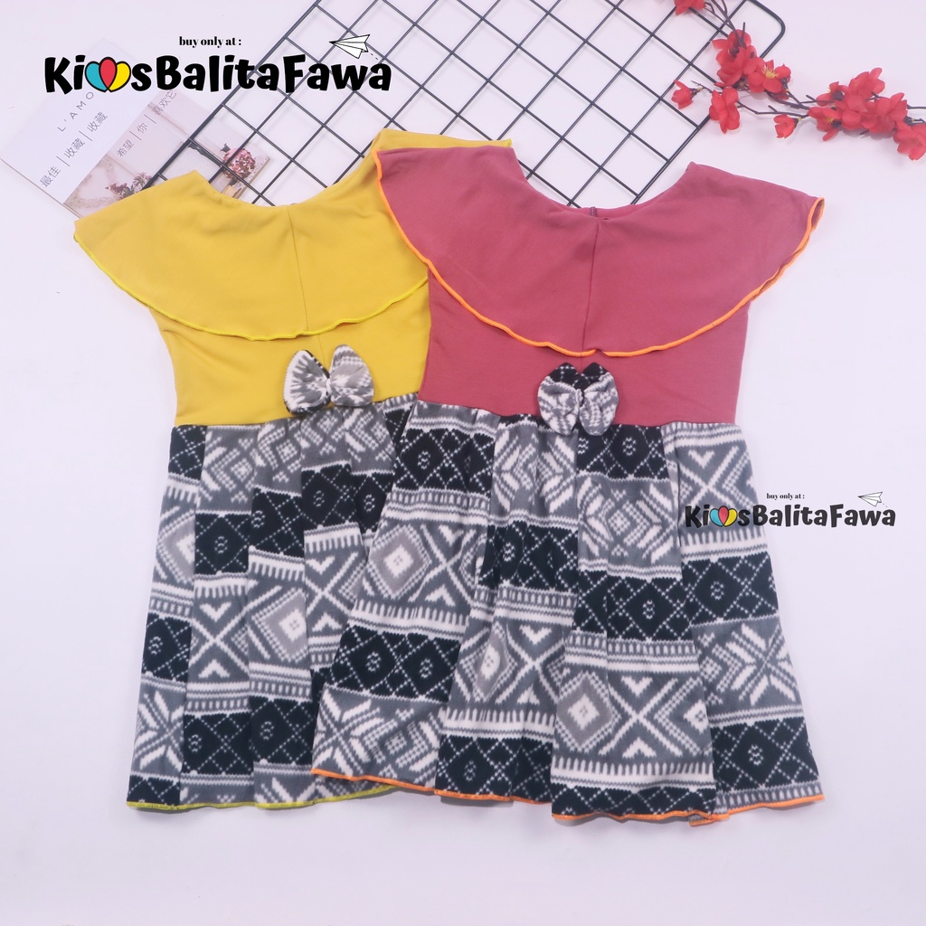 (BLUDRU FLANEL) Dress Cantika uk 4-5 Tahun / Baju Anak Perempuan Harian Yukensi Murah Grosir