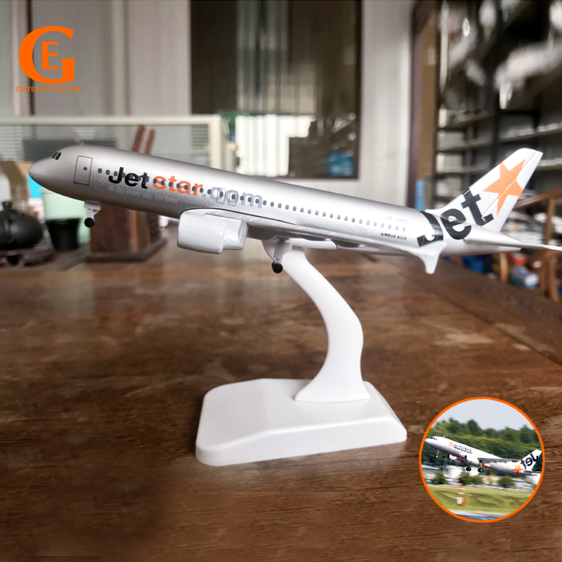 Jetstar Airways A320 Model Pesawat Jet Airbus 320 Diecast Alloy Metal 20CM