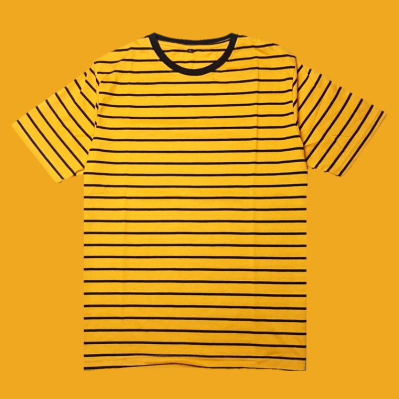 Kaos Garis | Hitam Kuning (Garis Tipis)