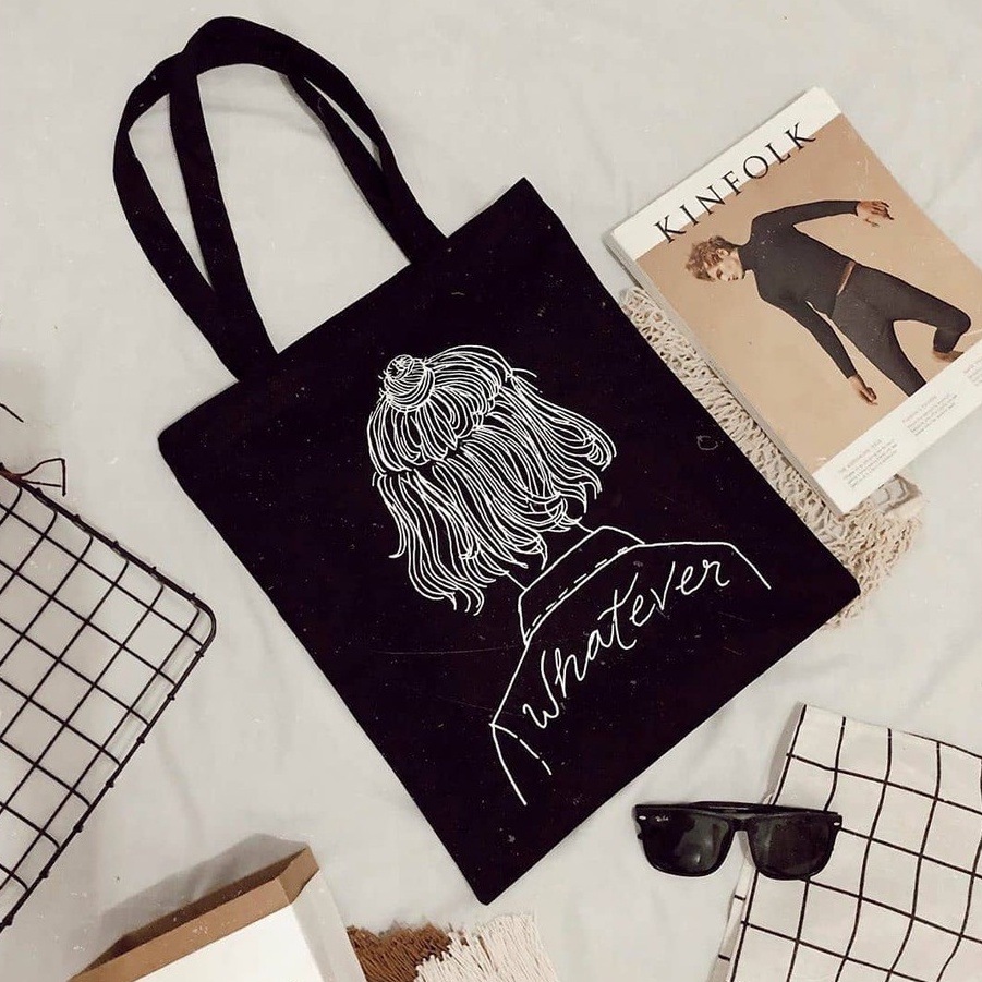 FINOM WHATEVER - Tote Bag Wanita Korean Style