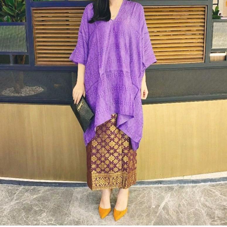 BLUOSE KAFTAN TUNIK VISCOS ARUNA (hanya atasan) ready stok baju kondangan ◦ KNP.465784