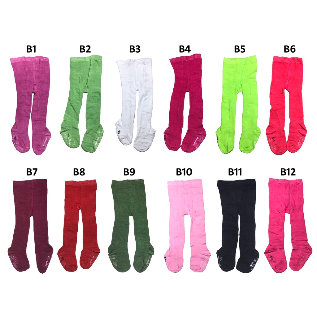 LEGGING BAYI POLOS COTTON RICH TIGHTS  6-12 BULAN