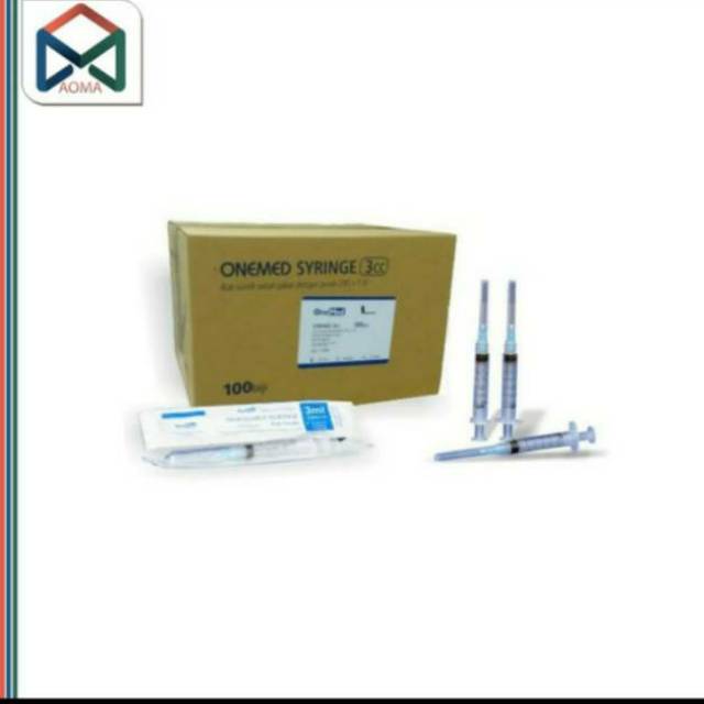 SYRINGE ONEMED 3CC/JARUM SUNTIK ONEMED 3ML ECERAN