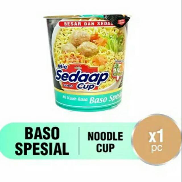 

Mie Sedaap Cup Baso Spesial Kuah 1 Pcs