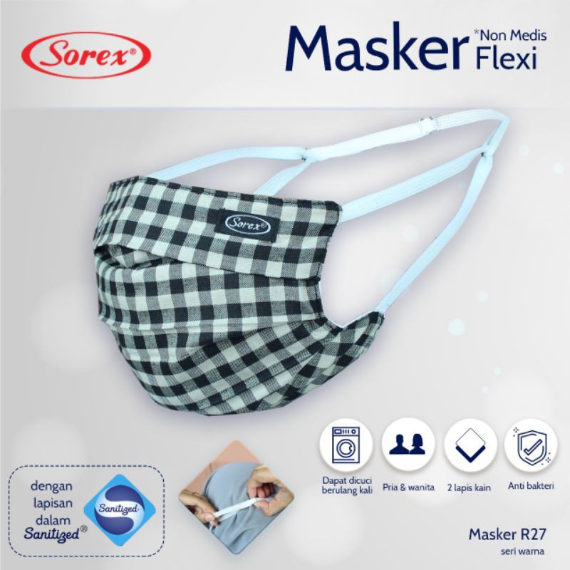 MASKER KAIN SOREX R27  NON MEDIS