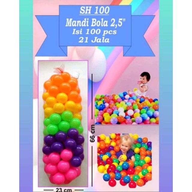 Mainan Mandi Bola SH100 Bola Warna warni