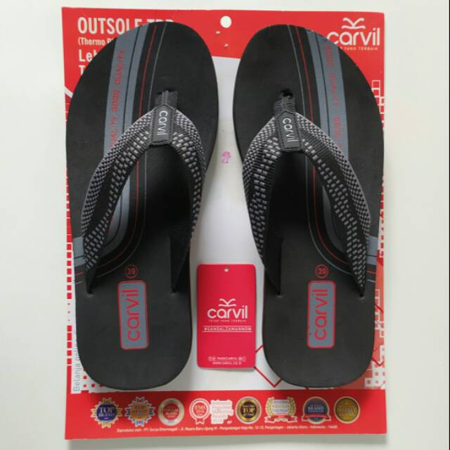 Sendal Karet Laki Laki Casual Sandal Jepit Cowok Alas Kaki Pria Carvil