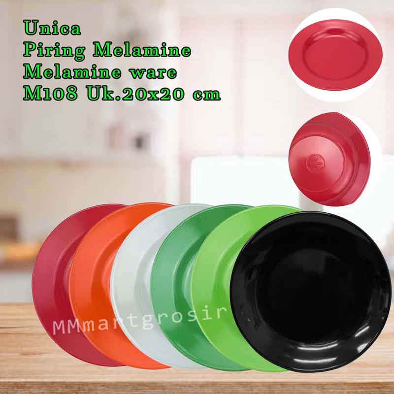 Unica / Piring Melamine / Melamine ware / M108 / Uk.20x20 cm