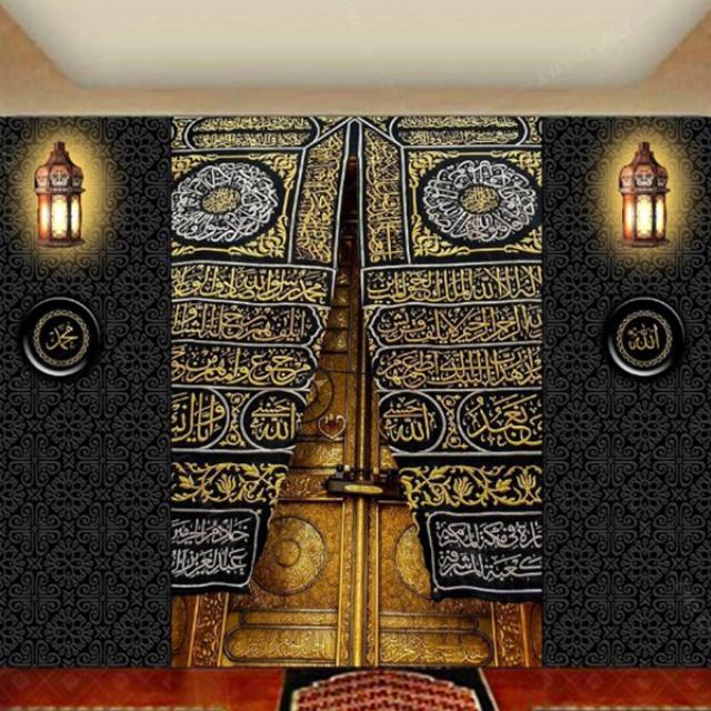 PO RLG-030 3D Custom Wallpaper Stiker Dinding Motif Pintu Kabah 3 Dimensi Dekorasi Rumah Stiker Ruang Tamu dan Kamar