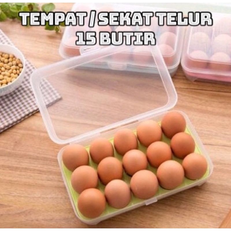 Jual Rak Kotak Tempat Telur 15 & 24 Lubang Sekat | Shopee Indonesia