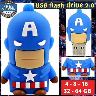 Flash Disk USB 2.0 Kapasitas 2TB Bentuk Kapten Amerika