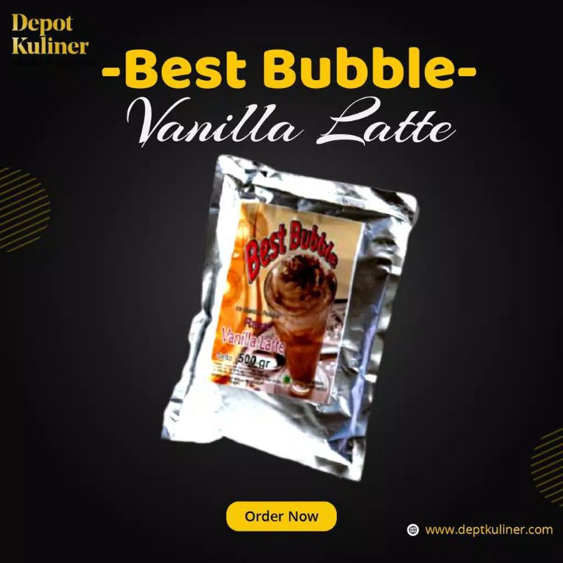 Bubuk Minuman Best Bubble Rasa Vanilla Latte 500Gr