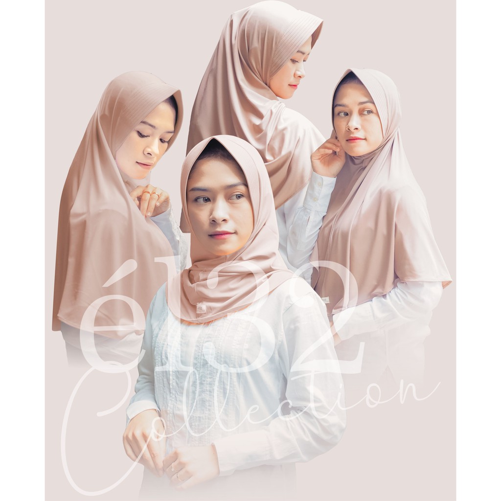 Bergo Casual eL32 dengan pet / tanpa pet | Kerudung Geblus | Hijab Geblus | Bergo Pet