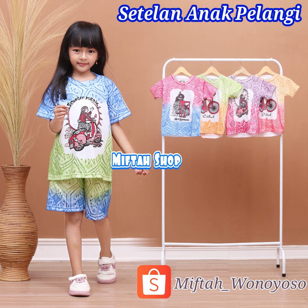 Setelan Anak Kaos Abstrak Khas Jogja~S(1-2th),M(3-4th), L(5-6 th),XL(6-7th)~Bisa COD