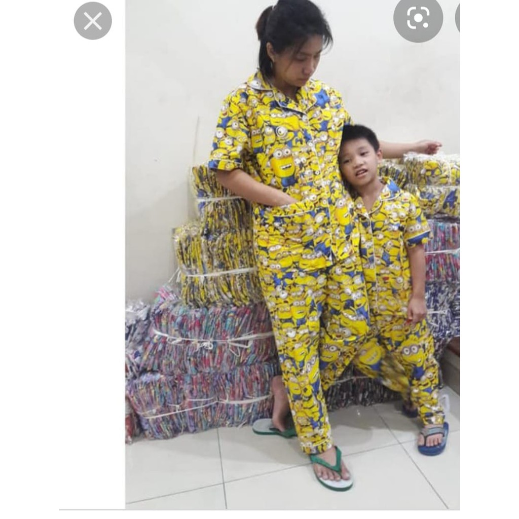 bisa couple ibu dan anak motif minion