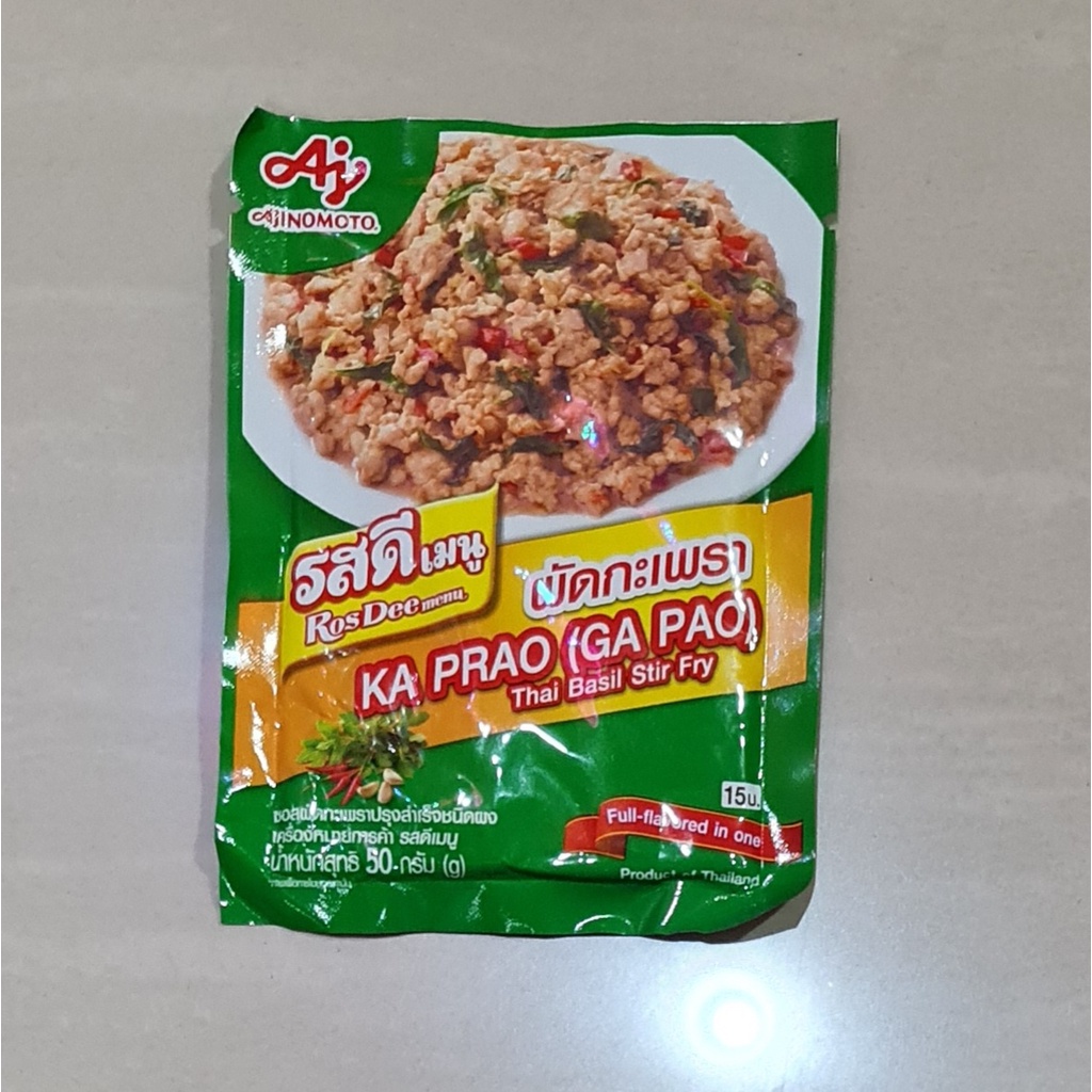 

Bumbu Ajinomoto Rosdee Ka Prao / Ga Pao / Daging Giling Pedas 50 Gram